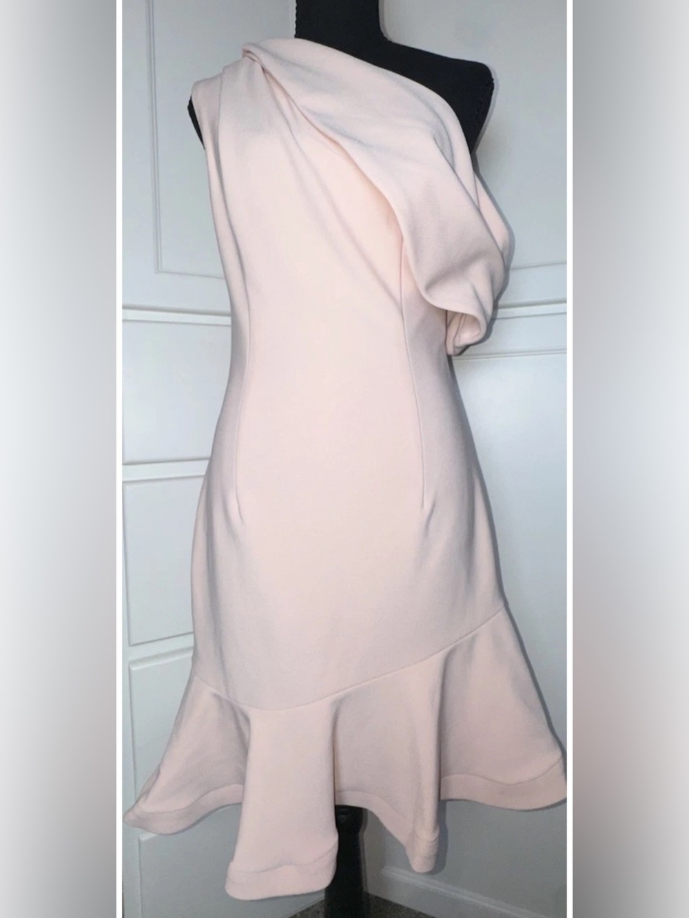 NWT ELLIATT Aya Asymmetrical One Shoulder Dress Soft Pink Size Small